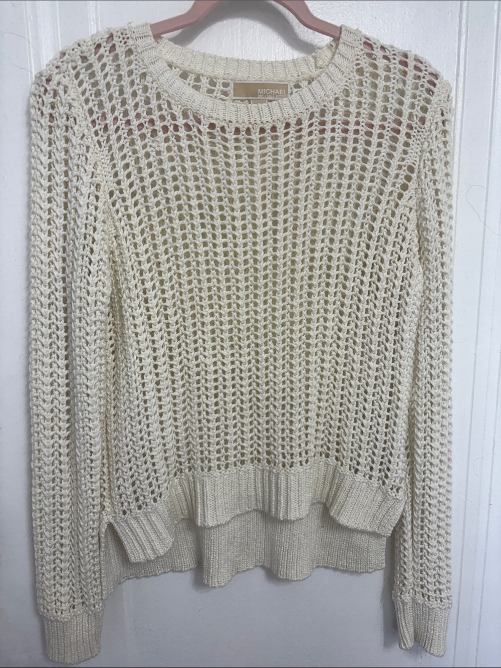 MICHAEL Michael Kors Cream Open-Knit Sweater